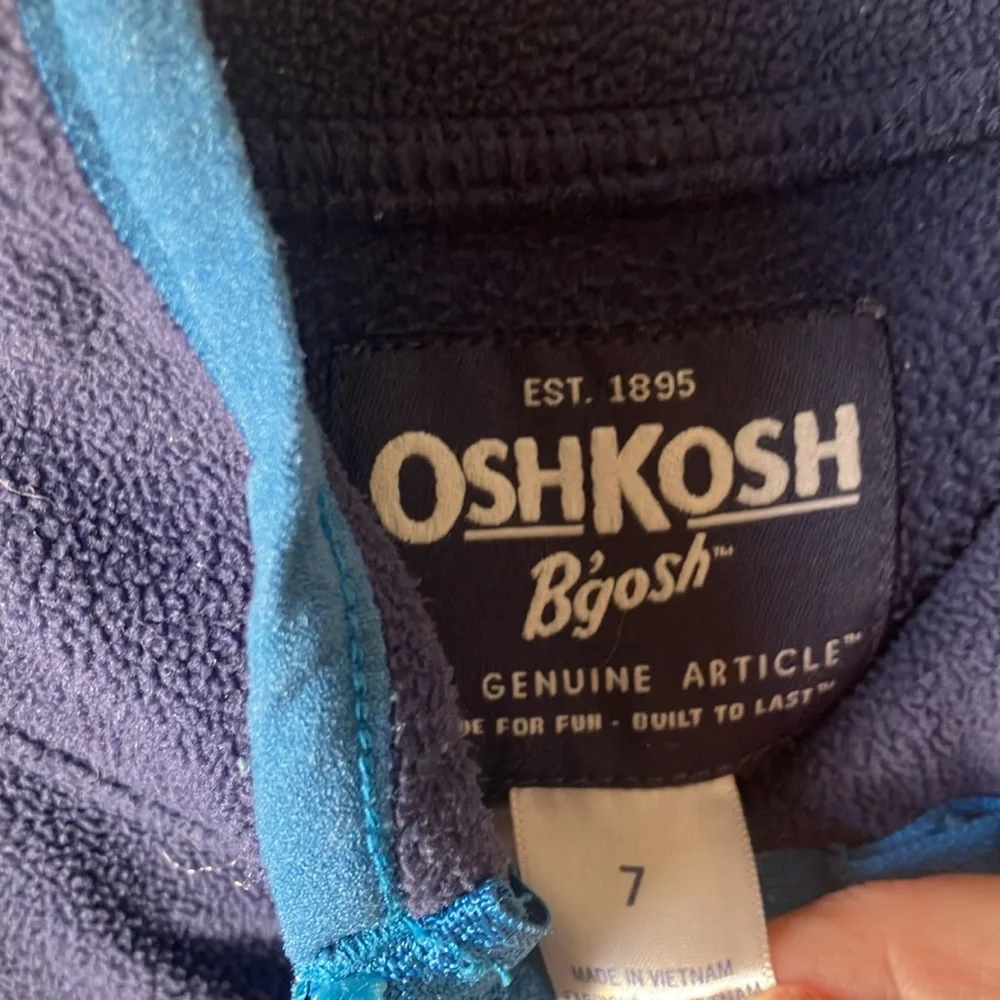 FINAL MARKDOWN OshKosh B'gosh children’s Two-Tone 1/4 Zip-Up fleece 7